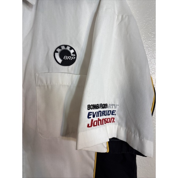 Women's Can Am Ski Doo BRP Sea Doo Rotax White Extra Large Mechanics Shirt‎ - Picture 2 of 12